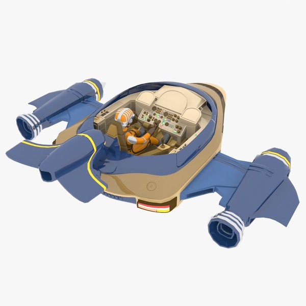 3d model sci-fi glider - Glider A - Complete by Tschirner