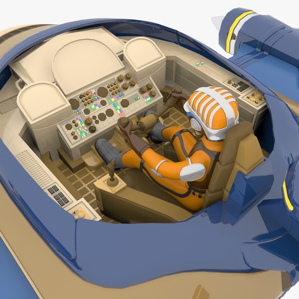 3d model sci-fi glider - Glider A - Complete by Tschirner