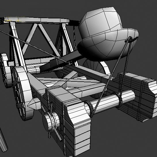 catapult artillery 3d model - Catapult Animate... by happyyyy