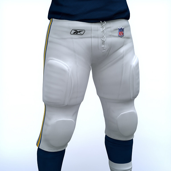 rigged san diego chargers 3d model - NFL Player San Diego Chargers Rigged by cgshape