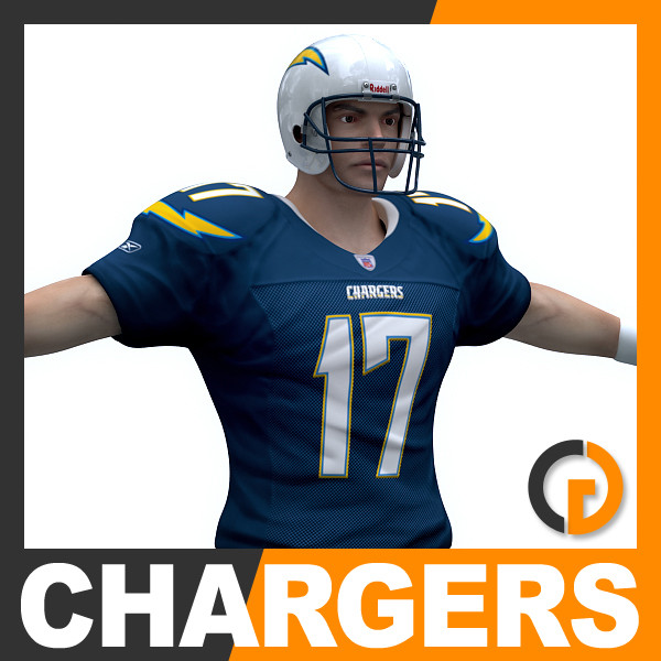 3d san diego chargers nfl player - NFL Player San Diego Chargers by cgshape
