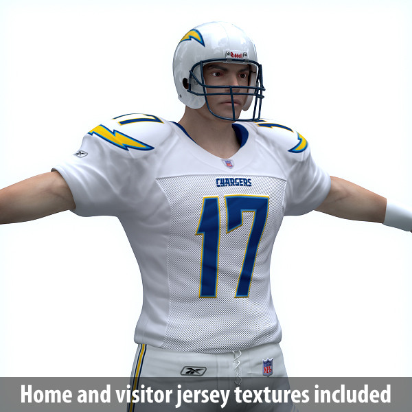 3d san diego chargers nfl player - NFL Player San Diego Chargers by cgshape