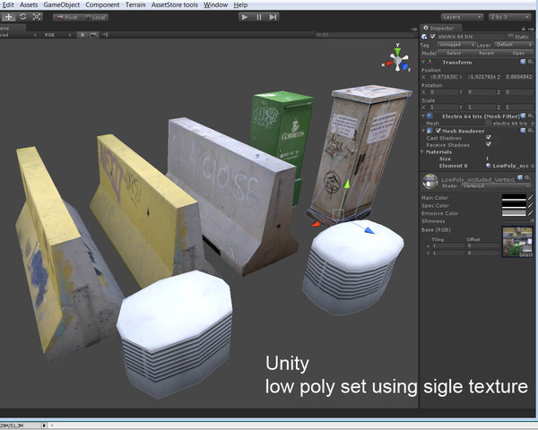 3dsmax street props - Street props low poly... by game assets
