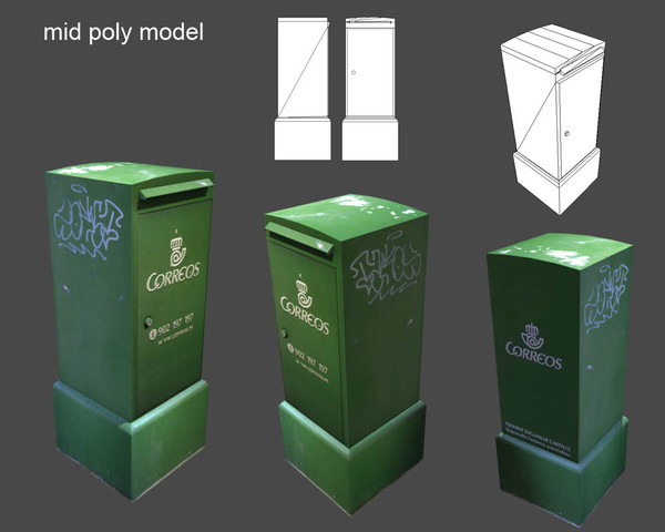 3dsmax street props - Street props low poly... by game assets