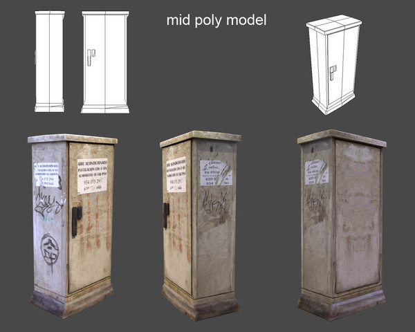 3dsmax street props - Street props low poly... by game assets