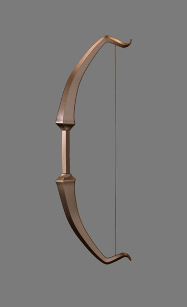 3d short bow model - Short Bow by dentonvanzan