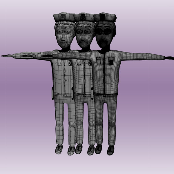 rigged policeman cartoon ma - Policeman by Fantasy World