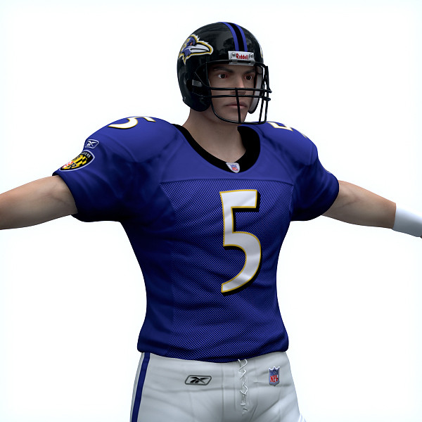 3d rigged baltimore ravens nfl player model - NFL Player Baltimore Ravens Rigged by cgshape