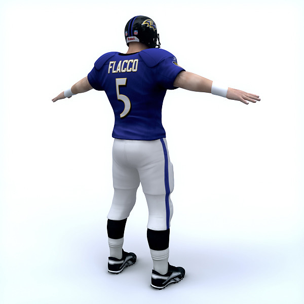 3d rigged baltimore ravens nfl player model - NFL Player Baltimore Ravens Rigged by cgshape