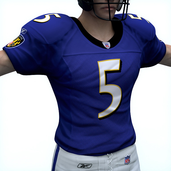 3d rigged baltimore ravens nfl player model - NFL Player Baltimore Ravens Rigged by cgshape