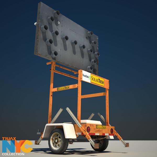 maya construction sign truax - Truax Studio Lane Change Construction Sign by Truax Studio