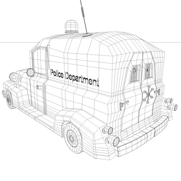 3d model cartoon police car vehicle - Cartoon Police Vehicle by KeremGogus