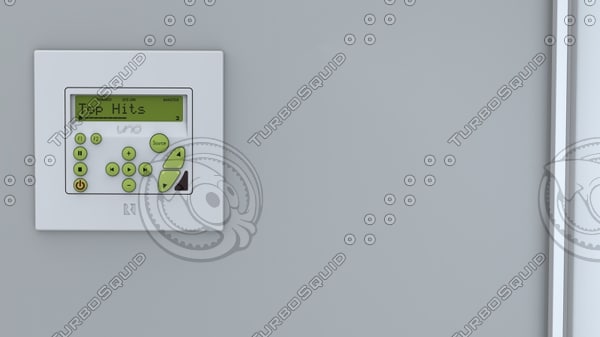 russound uno s2 keypad 3ds - Russound UNO S2 Keypad Audio Home Tuner 3D Model by MAC_MODEL
