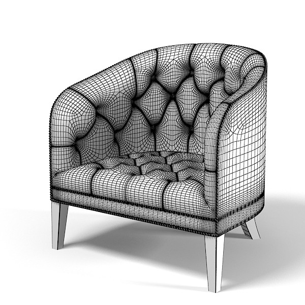 3ds max tufted club chair - Suffolk Chesterfield distinctivechesterfields  Tufted Club Chair Armchair traditional modern classic leather by shop3ds