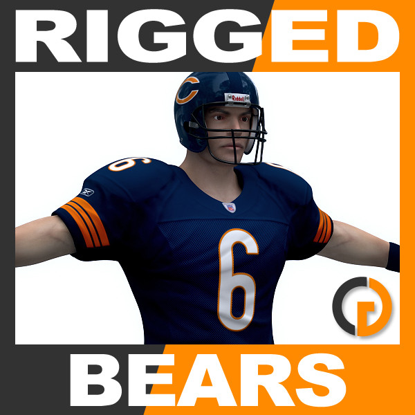 max rigged chicago bears nfl player - NFL Player Chicago Bears Rigged by cgshape