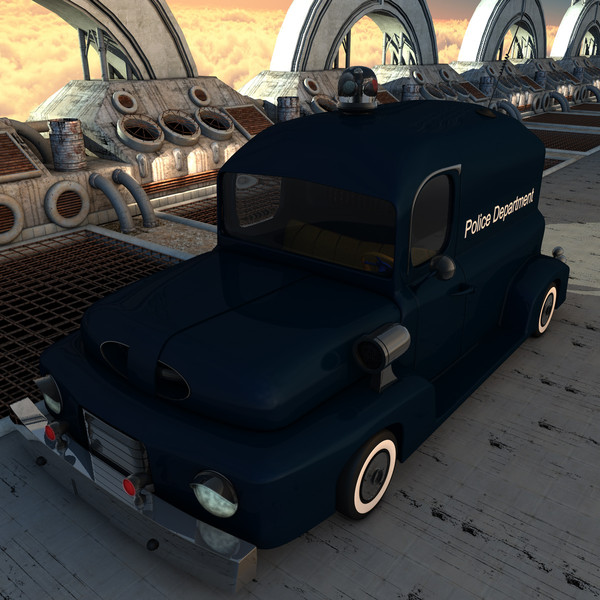 3d model cartoon police car vehicle - Cartoon Police Vehicle by KeremGogus
