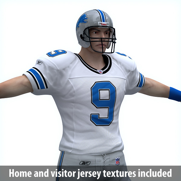 3d detroit lions nfl player - NFL Player Detroit Lions by cgshape