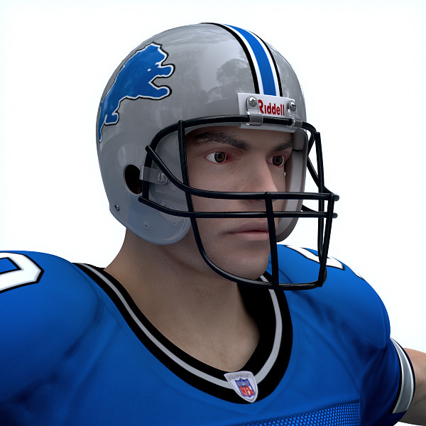 3d detroit lions nfl player - NFL Player Detroit Lions by cgshape