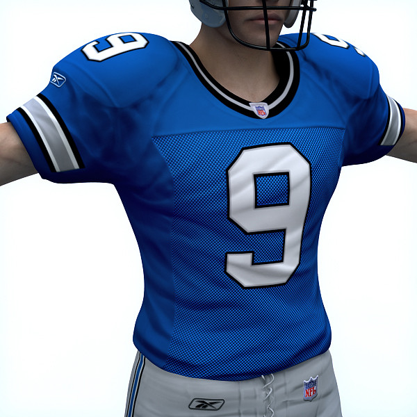 3d detroit lions nfl player - NFL Player Detroit Lions by cgshape