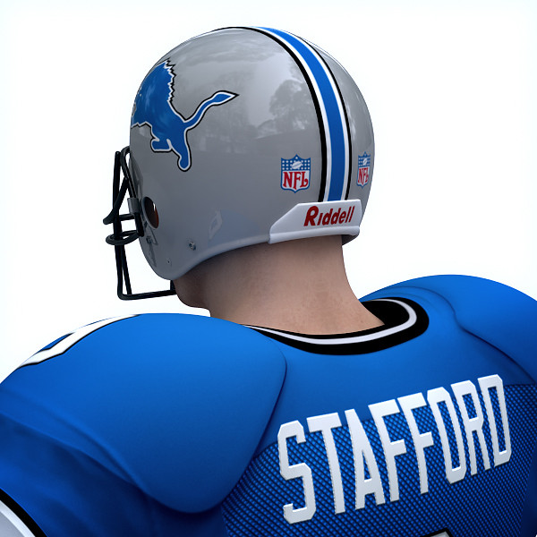 3d detroit lions nfl player - NFL Player Detroit Lions by cgshape