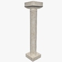 3d model antiquity pillar