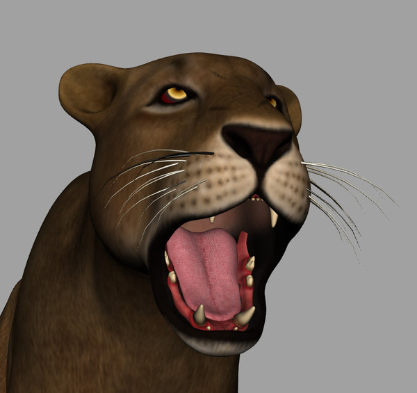 3d lion fur rig model - Lion with Rig & Fur Photoreal by instruct9r
