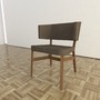 croissant dining chair 3d obj