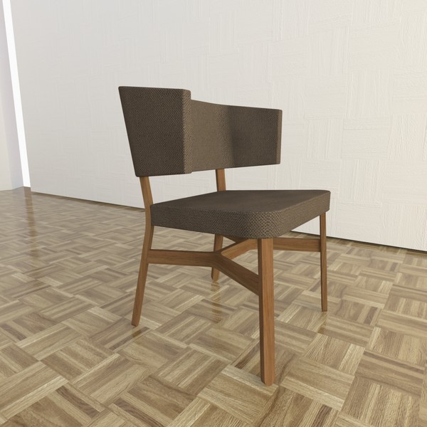 croissant dining chair 3d obj - Croissant Dining Chair by TheToastMaster