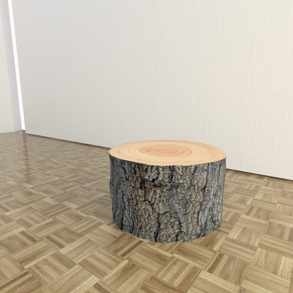 3d max tree trunk coffee table - Trunk Table by TheToastMaster