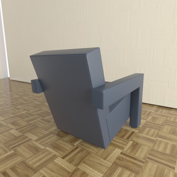 ultrecht chair rietveld 3d model - Ultrecht Chair by TheToastMaster