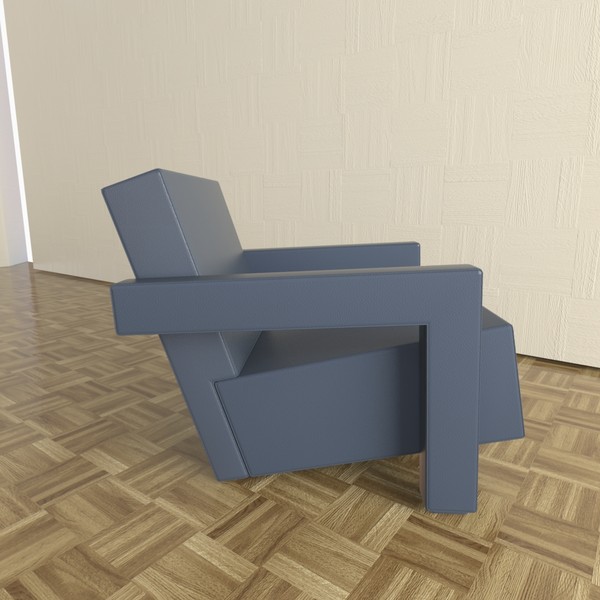ultrecht chair rietveld 3d model - Ultrecht Chair by TheToastMaster