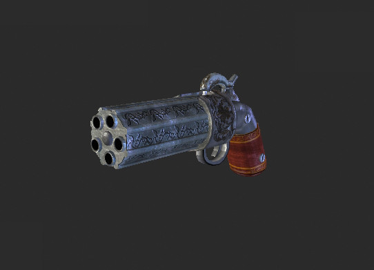 3d model pepperbox pistol - Pepperbox Pistol by jayFX