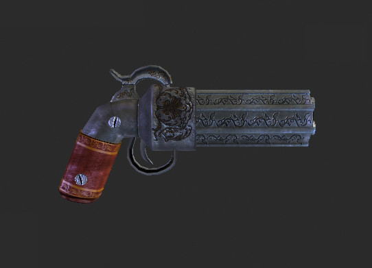 3d model pepperbox pistol - Pepperbox Pistol by jayFX