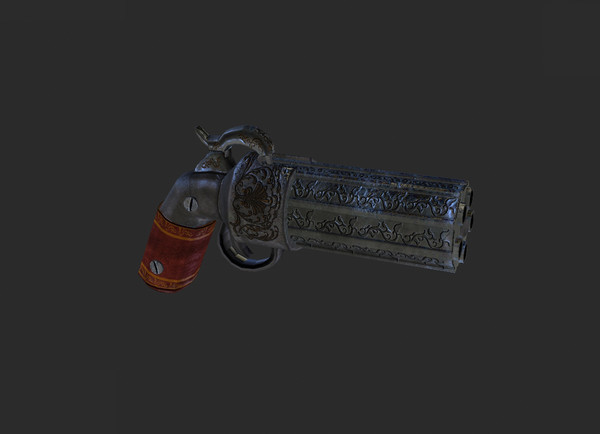 3d model pepperbox pistol - Pepperbox Pistol by jayFX