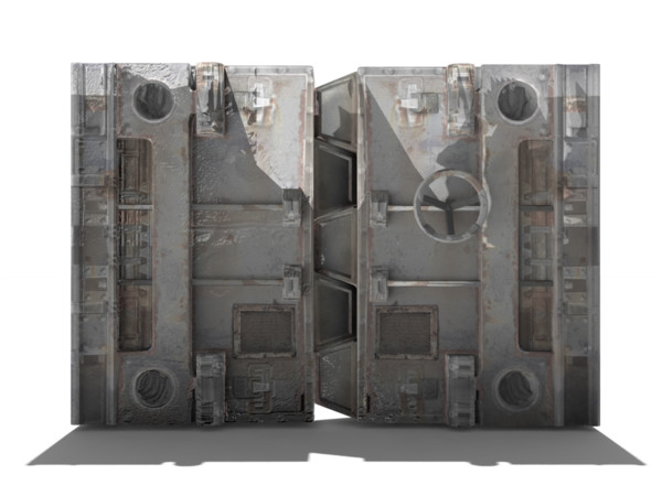 fbx doors opened games - SciFi Doors by elijah3d