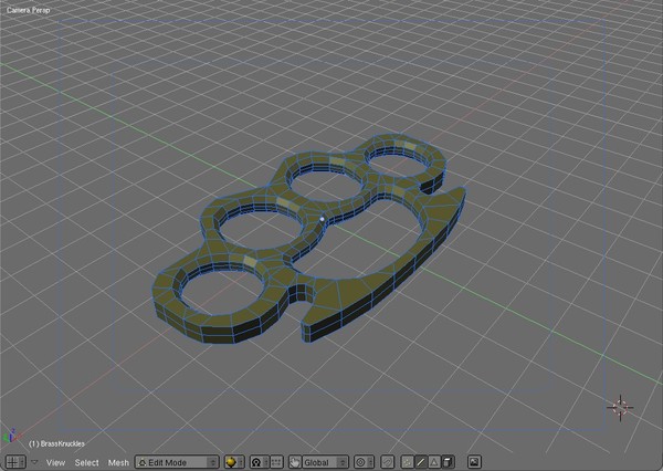 brass knuckle 3d model - Brass Knuckles... by Captain_Xavious