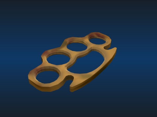 brass knuckle 3d model - Brass Knuckles... by Captain_Xavious