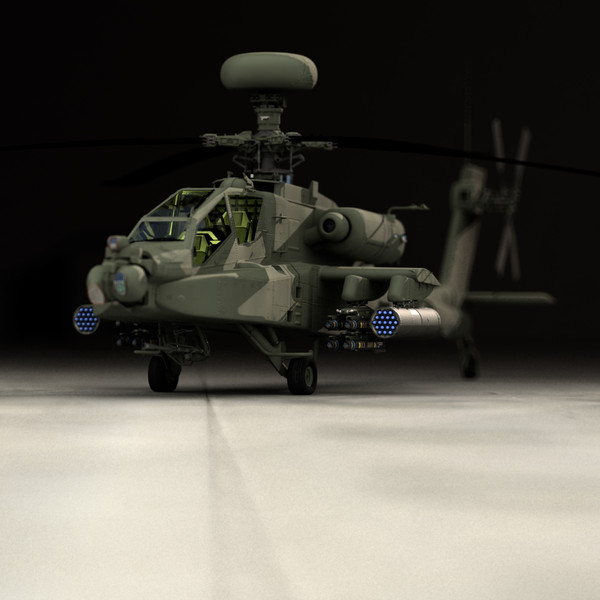 apache longbow helicopter 3d model - Apache Longbow Helicopter by Pekdemir