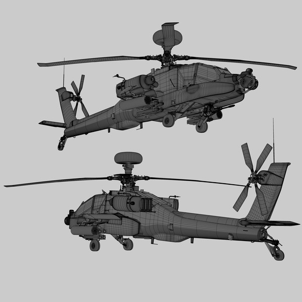 apache longbow helicopter 3d model - Apache Longbow Helicopter by Pekdemir