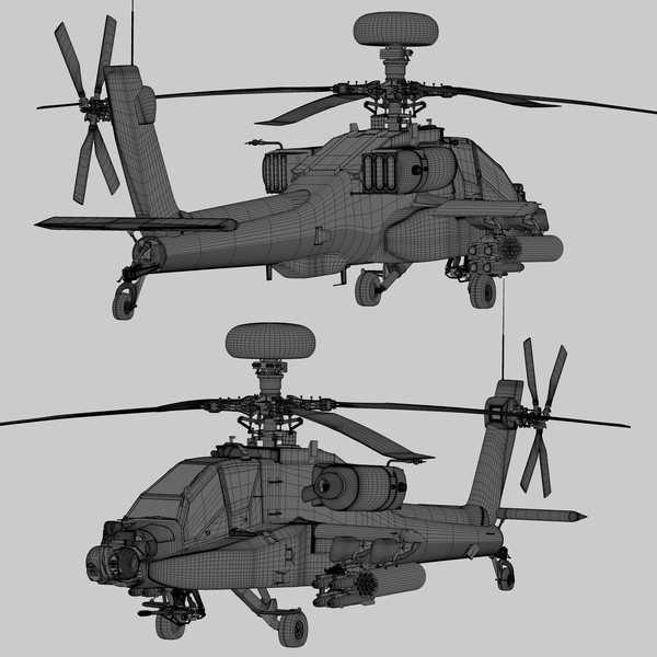 apache longbow helicopter 3d model - Apache Longbow Helicopter by Pekdemir