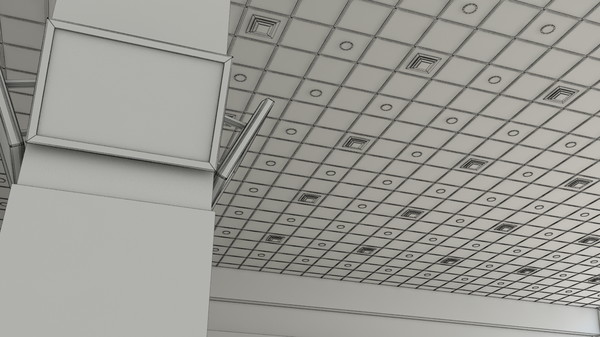 3d departures lounge model - Departures Lounge by tridiART