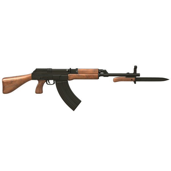 3d model rifle automatic guns - Semi automatic gun by ignisfatuus