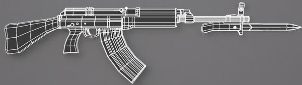 3d model rifle automatic guns - Semi automatic gun by ignisfatuus