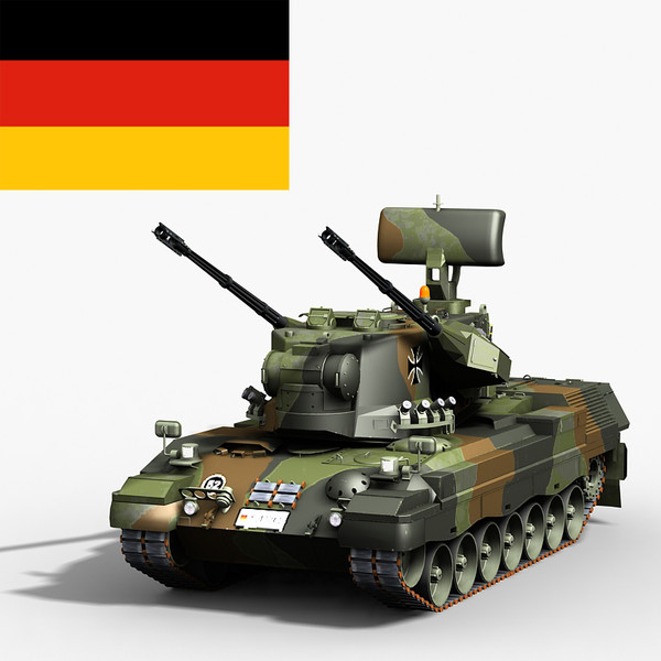 3d modern gepard 35mm anti model - Gepard 35mm AntiAerian system by Sandu_Bublic