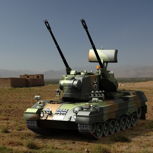 3d modern gepard 35mm anti model - Gepard 35mm AntiAerian system by Sandu_Bublic
