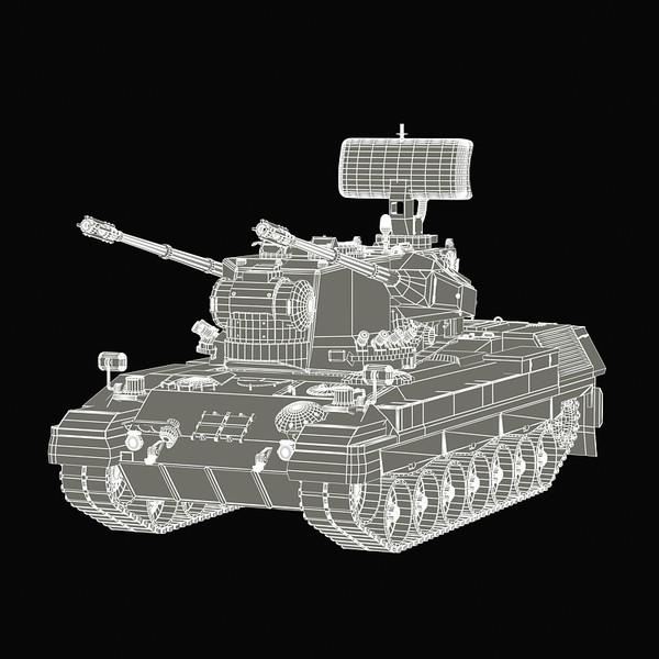 3d modern gepard 35mm anti model - Gepard 35mm AntiAerian system by Sandu_Bublic