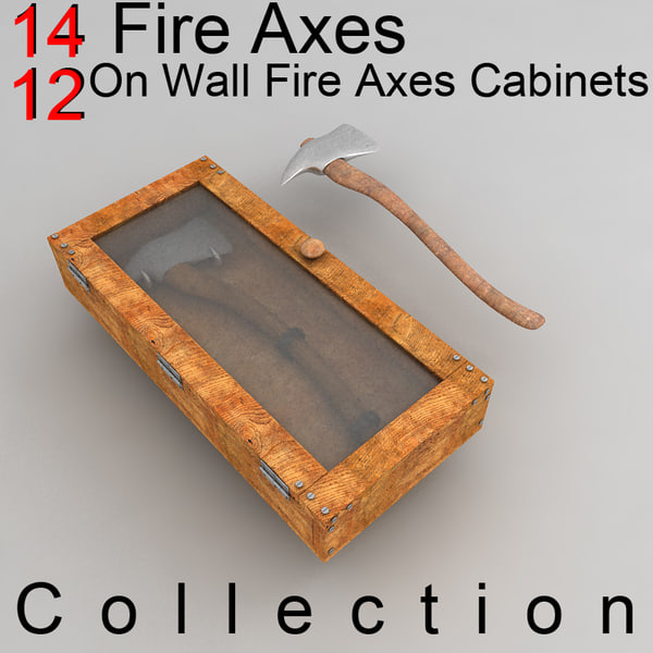3d axe cabinet - fire axe... by Litarvan
