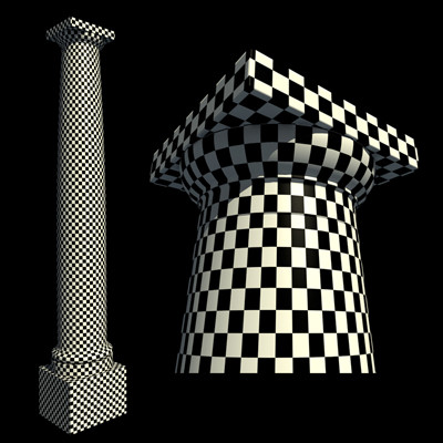 roman tuscan order vitruvius 3d model - Vitruvius Tuscan Roman order column with pedestal high low poly by johnjohnson