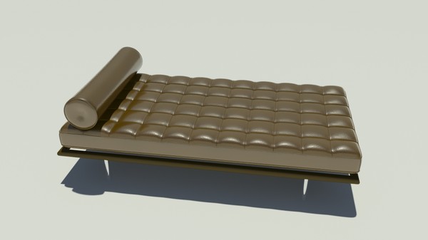 free x model barcelona day bed - Barcelona_Daybed_OBJ by jmccurry3d