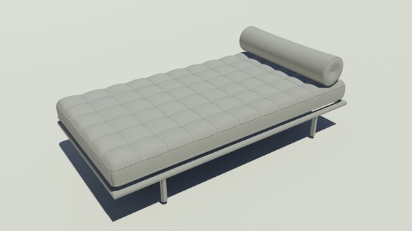 free x model barcelona day bed - Barcelona_Daybed_OBJ by jmccurry3d